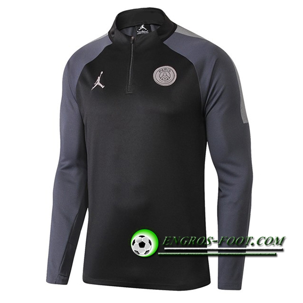 Engros-foot: Sweatshirt Training Jordan PSG Noir 2018-2019 Thailande