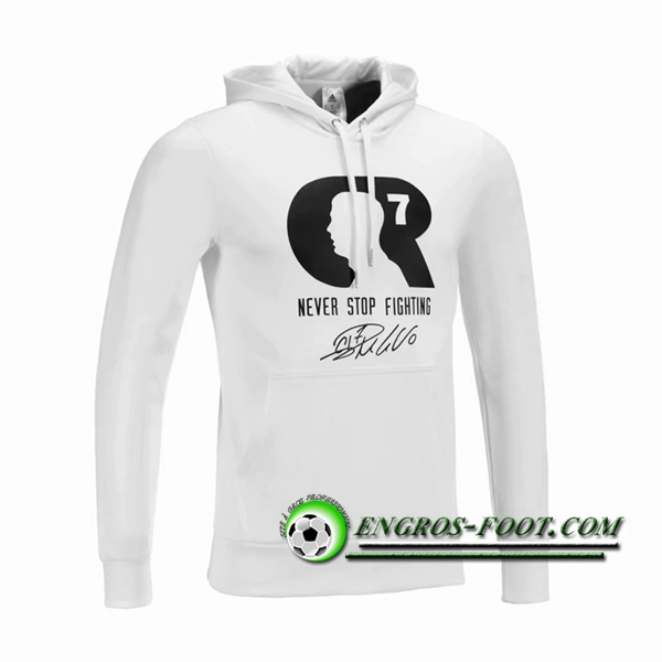 Engros-foot: Sweatshirt Training Juventus RONALDO 7 Blanc 2018-2019 Thailande