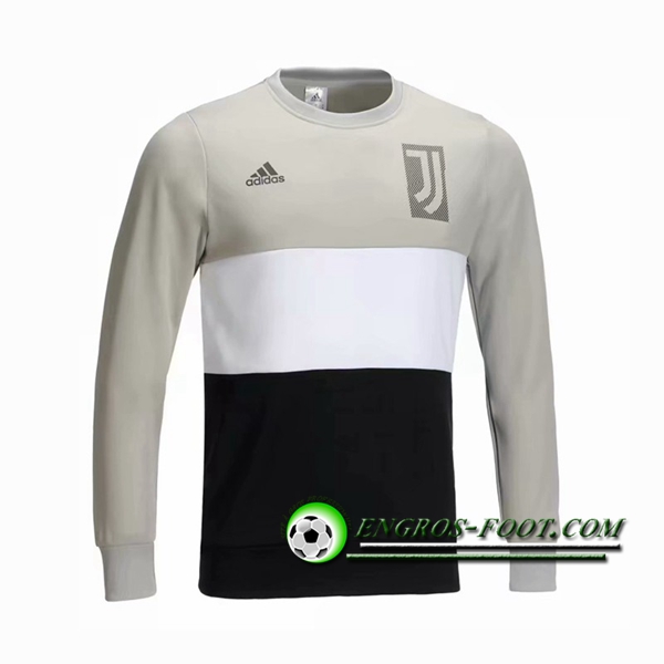 Engros-foot: Sweatshirt Training Juventus Noir/Gris/Blanc 2018-2019 Thailande