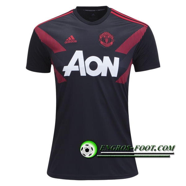 Engros-foot: PRé MATCH Training Manchester United Noir/Rouge 2018-2019 Thailande