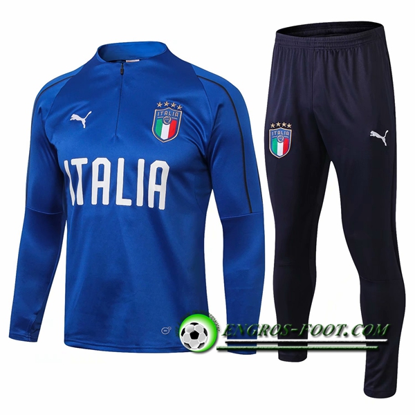 Engros-foot: Ensemble Survetement Foot Italie Bleu 2018-2019 Thailande