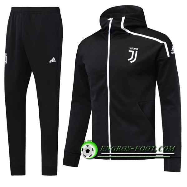 Engros-foot: Ensemble Veste Coupe Vent Juventus Noir 2018-2019 Thailande