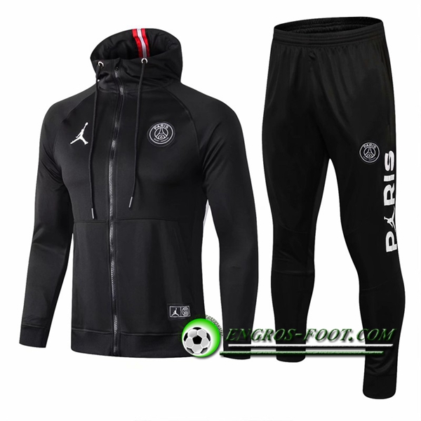 Engros-foot: Ensemble Sweat A Capuche Survetement Jordan PSG Noir 2018-2019 Thailande