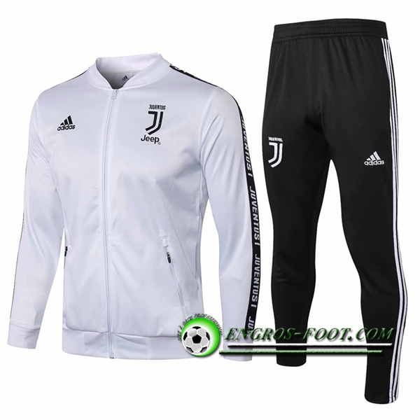 Engros-foot: Ensemble Survetement Foot - Veste Juventus Blanc 2018-2019 Thailande