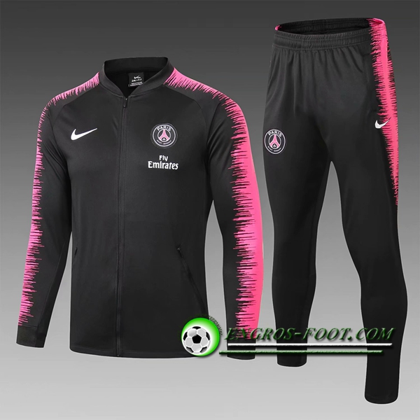 Engros-foot: Ensemble Survetement Foot - Veste Jordan PSG Enfant Rouge/Noir 2018-2019 Thailande