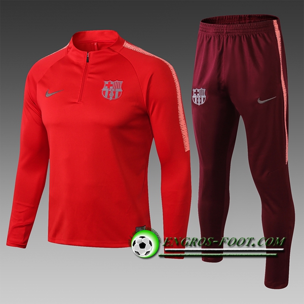 Engros-foot: Ensemble Survetement Foot FC Barcelone Enfant Rouge 2018-2019 Thailande