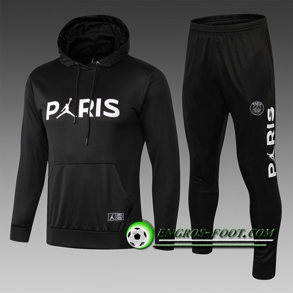 Engros-foot: Ensemble Survetement Foot - Veste Jordan PSG Enfant Noir 2018-2019 Thailande