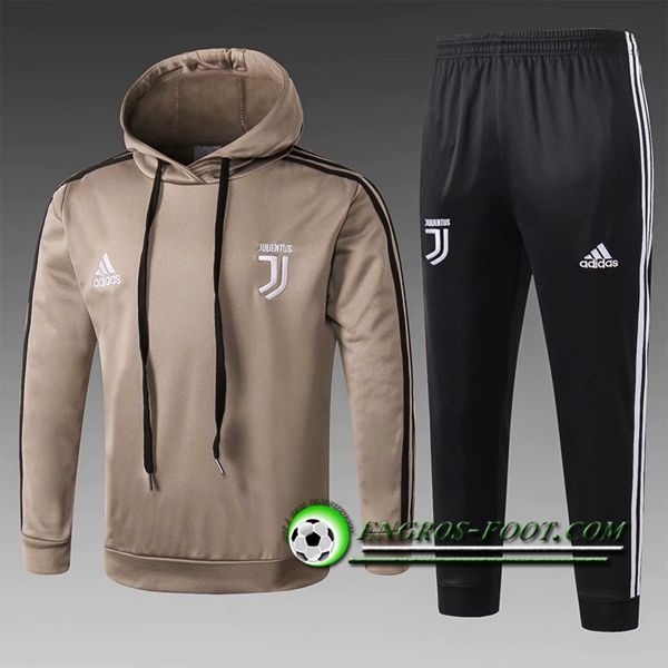 Engros-foot: Ensemble Sweat A Capuche Survetement Juventus Enfant Jaune 2018-2019 Thailande