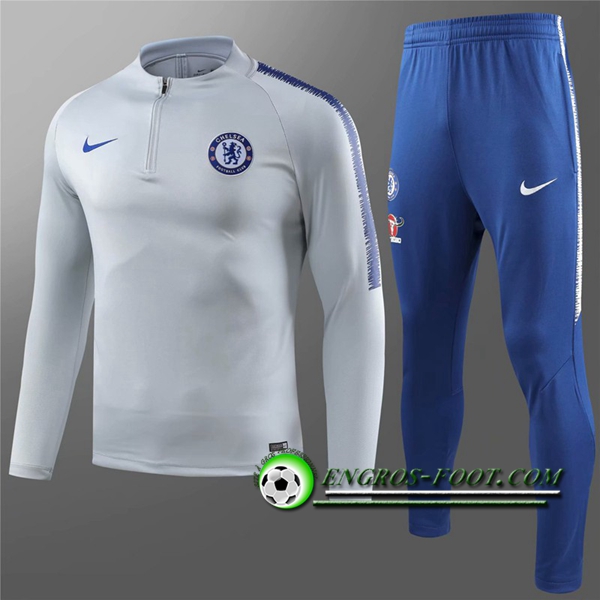 Engros-foot: Ensemble Survetement Foot FC Chelsea Enfant Gris 2018-2019 Thailande