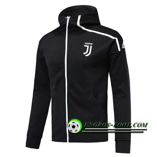 Engros-foot: Veste Foot Coupe Vent Juventus Noir 2018-2019 Thailande