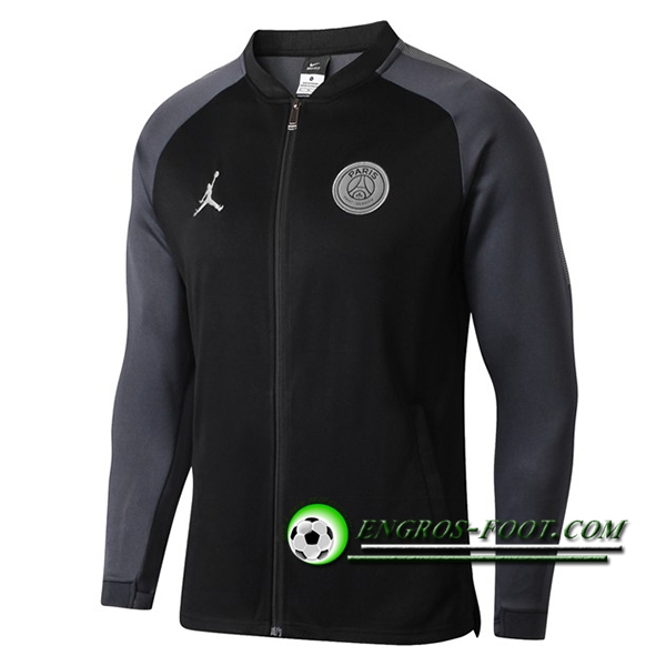 Engros-foot: Veste Foot Jordan PSG Noir 2018-2019 Thailande