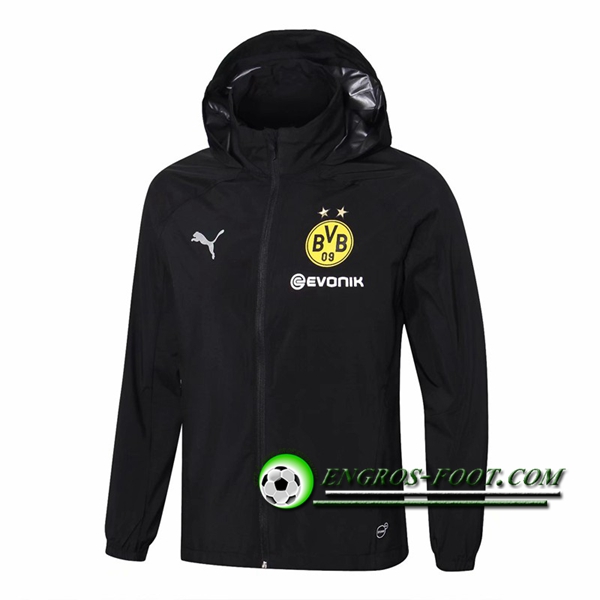 Engros-foot: Veste Foot Coupe Vent Dortmund BVB Noir 2018-2019 Thailande