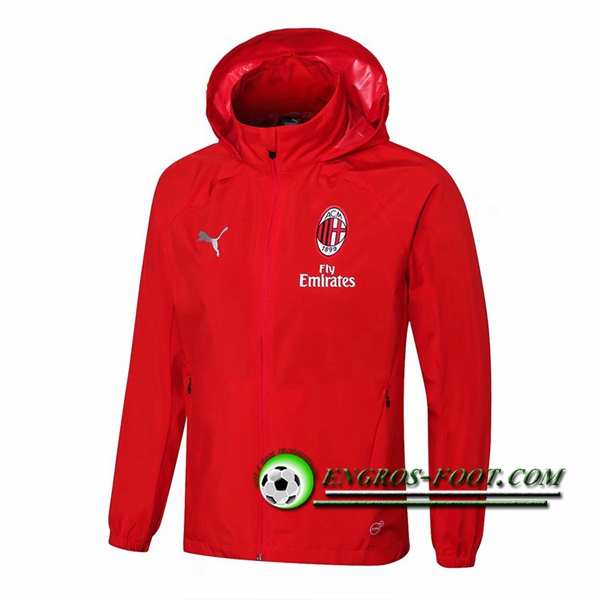 Engros-foot: Veste Foot Coupe Vent Milan AC Rouge 2018-2019 Thailande