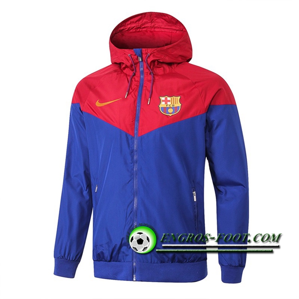 Engros-foot: Veste Foot Coupe Vent FC Barcelone Bleu/Rouge 2018-2019 Thailande