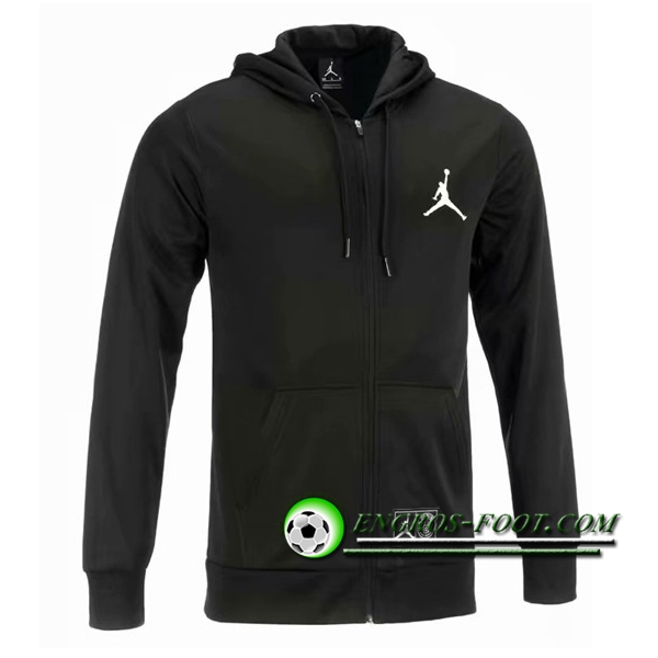 Engros-foot: Veste Foot Sweat A Capuche Jordan PSG Noir 2018-2019 -03 Thailande