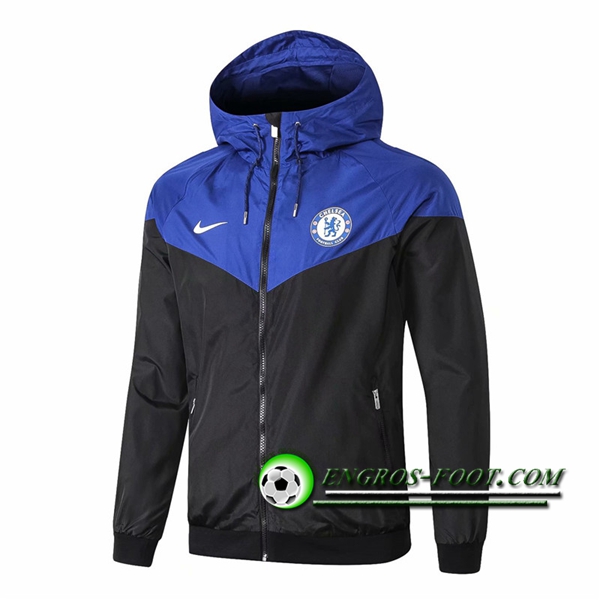 Engros-foot: Veste Foot Coupe Vent FC Chelsea Bleu/Noir 2018-2019 Thailande