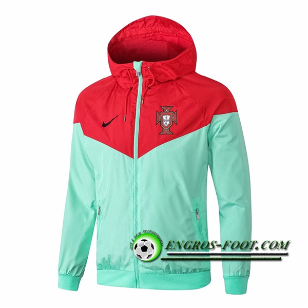 Engros-foot: Veste Foot Coupe Vent Portugal Rouge/Vert 2018-2019 Thailande