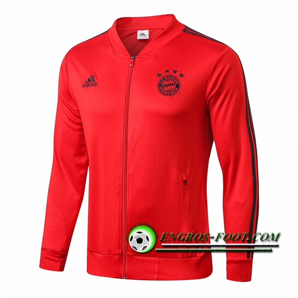 Engros-foot: Veste Foot Bayern Munich Rouge/Noir 2018-2019 Thailande