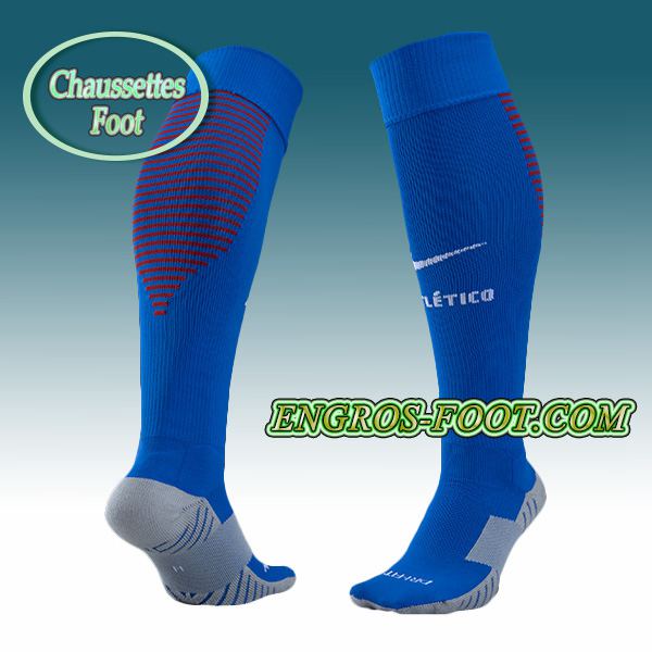 Engros-foot: Chaussettes Foot Atletico Madrid Bleu 2016 2017 Domicile Thailande