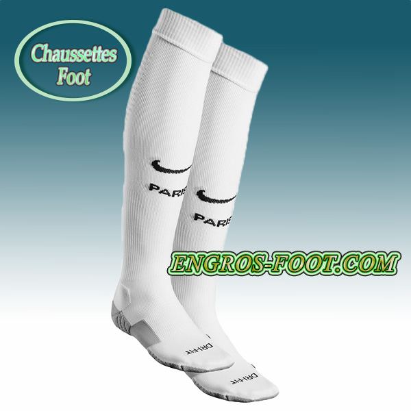 Engros-foot: Chaussettes Foot PSG Blanc 2016 2017 Third Thailande