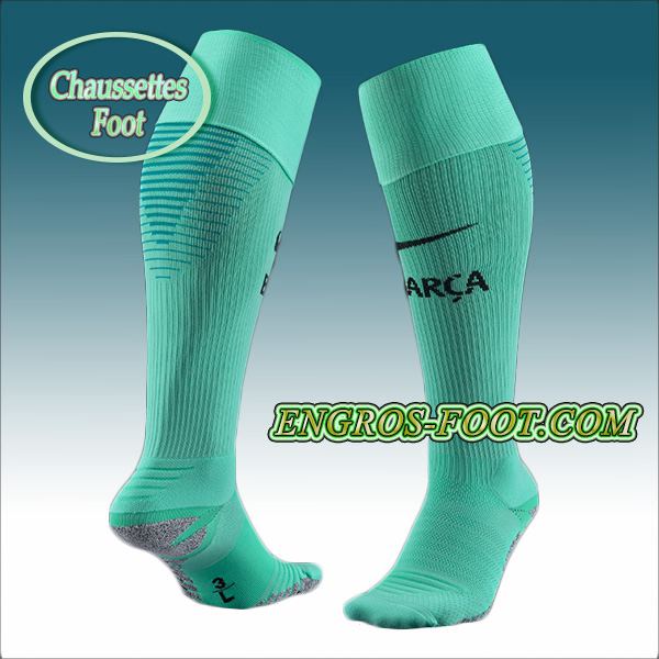 Engros-foot: Chaussettes Foot FC Barcelone Vert 2016 2017 Third Thailande