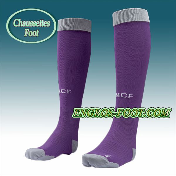 Engros-foot: Chaussettes Foot Real Madrid Violet 2016 2017 Exterieur Thailande