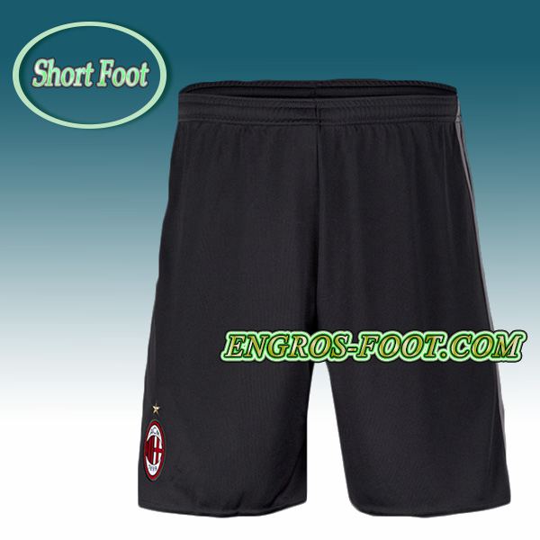 Engros-foot: Short Foot Milan AC Noir 2016 2017 Domicile Thailande