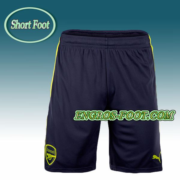 Engros-foot: Short Foot Arsenal Bleu Marine/Jaune 2016 2017 Third Thailande