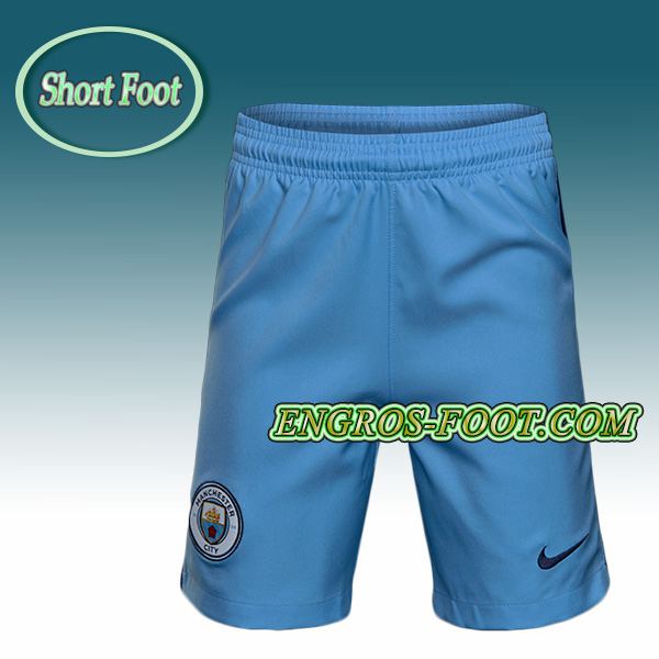 Engros-foot: Short Foot Manchester City Bleu 2016 2017 Domicile Thailande