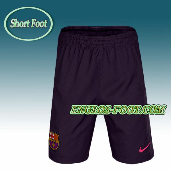 Engros-foot: Short Foot FC Barcelone Violet/Rose 2016 2017 Exterieur Thailande