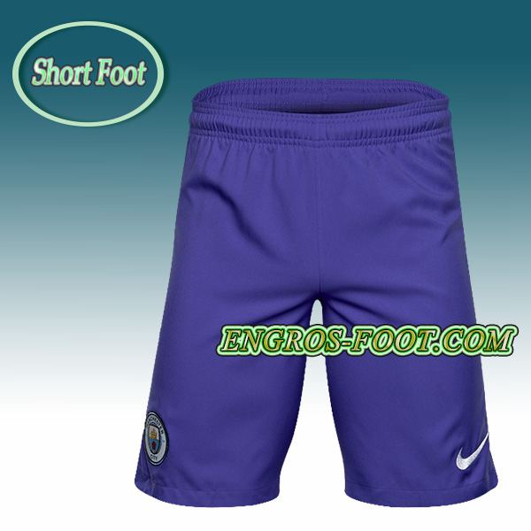 Engros-foot: Short Foot Manchester City Violet 2016 2017 Third Thailande