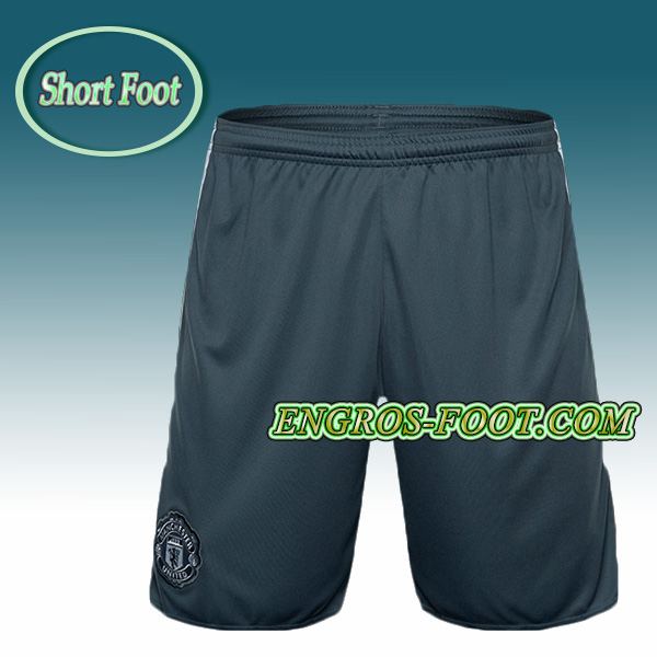 Engros-foot: Short Foot Manchester United Onyx/Blanc 2016 2017 Third Thailande