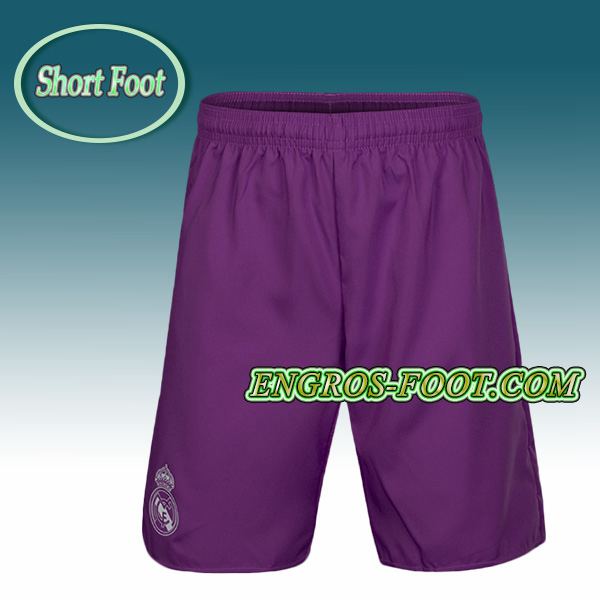 Engros-foot: Short Foot Real Madrid Violet 2016 2017 Exterieur Thailande