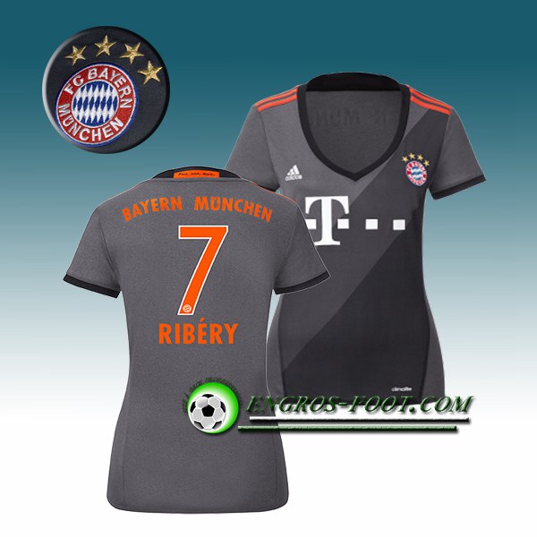 Engros-foot: Jeu Maillot de Foot Bayern Munich Femme RIBERY 7 Exterieur 2016 2017 Blanc Thailande