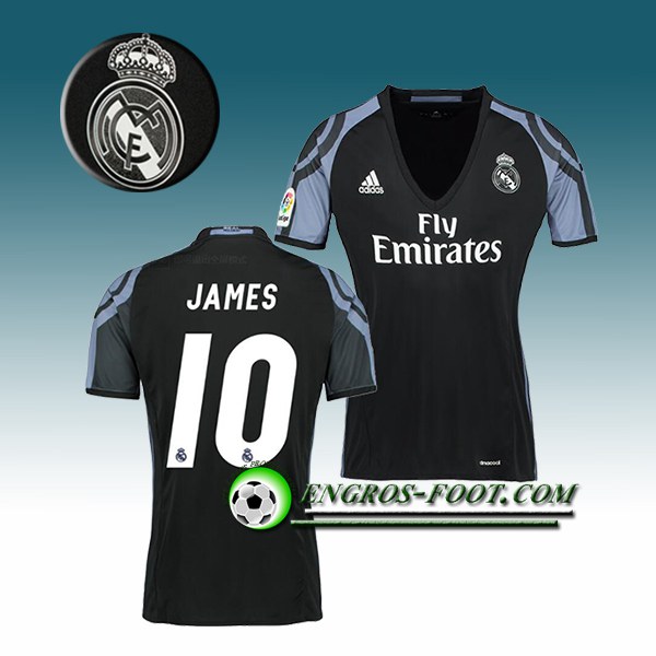 Engros-foot: Jeu Maillot de Foot Real Madrid Femme JAMES 10 Third 2016 2017 Blanc Thailande