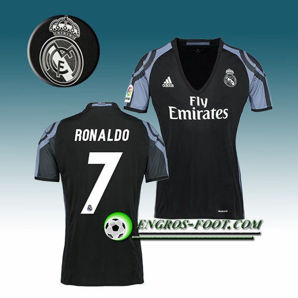 Engros-foot: Jeu Maillot de Foot Real Madrid Femme RONALDO 7 Third 2016 2017 Blanc Thailande