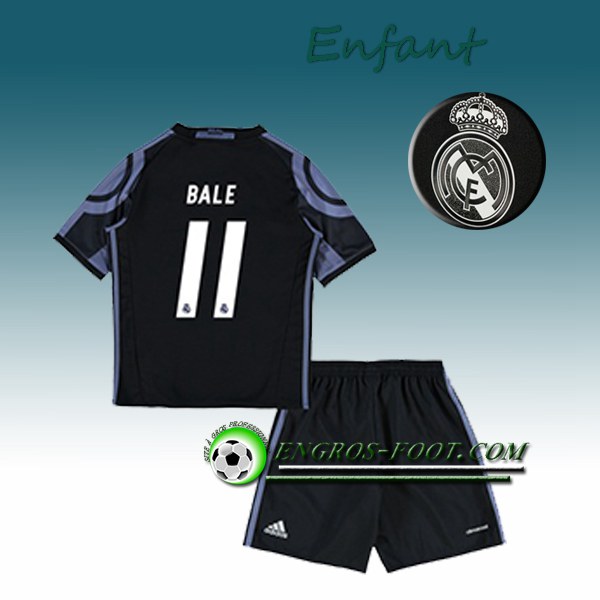 Engros-foot: Ensemble Maillot Foot Real Madrid Enfant BALE 11 Third 2016 2017 Blanc Thailande