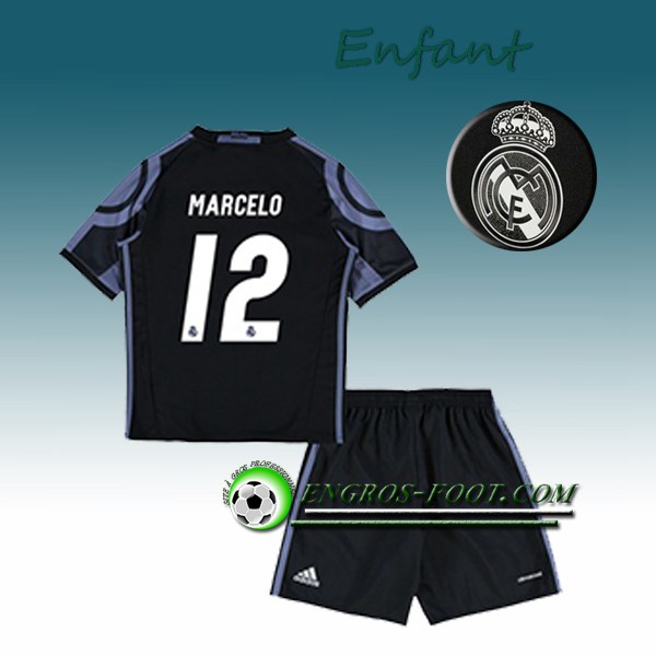 Engros-foot: Ensemble Maillot Foot Real Madrid Enfant MARCELO 12 Third 2016 2017 Blanc Thailande