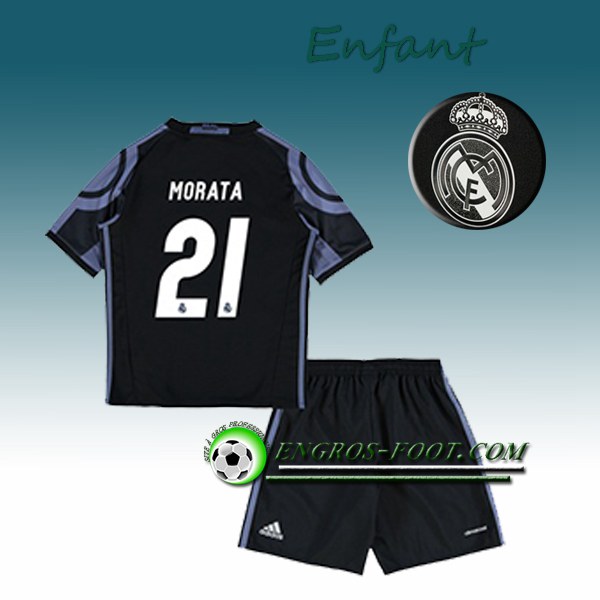 Engros-foot: Ensemble Maillot Foot Real Madrid Enfant MORATA 21 Third 2016 2017 Blanc Thailande