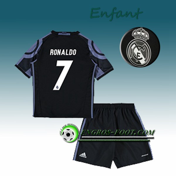 Engros-foot: Ensemble Maillot Foot Real Madrid Enfant RONALDO 7 Third 2016 2017 Blanc Thailande