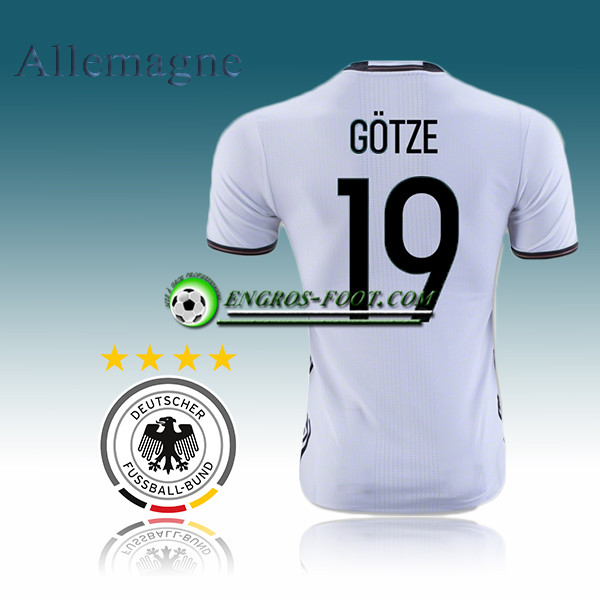 Engros-foot: Maillot Foot Equipe de Allemagne Domicile 2016-17 - GOTZE 19