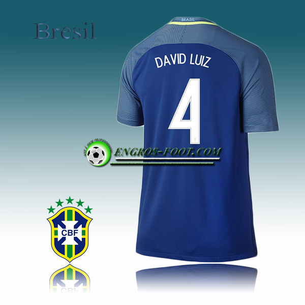 Engros-foot: Maillot Equipe de Bresil Foot Exterieur 2016 17 - DAVID LUIZ 4