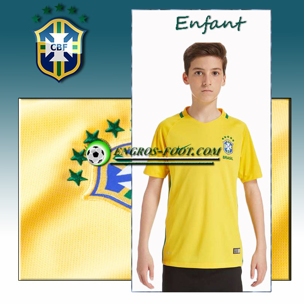 Engros-foot: Maillot de Foot Enfant Bresil Domicile 2016-17 Thailande