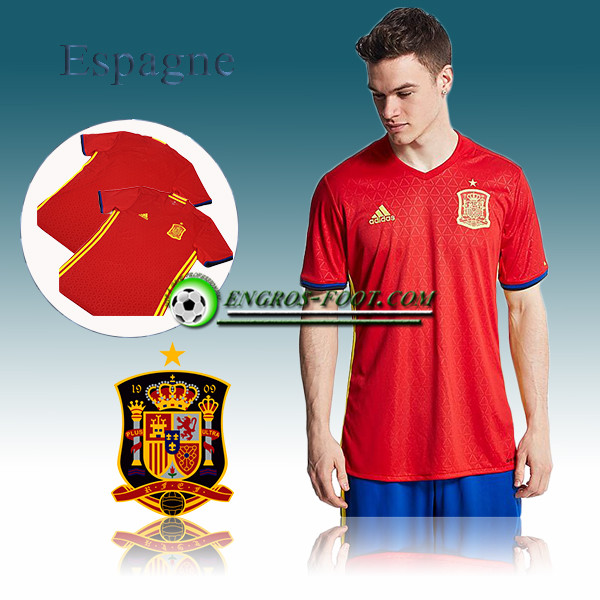 Engros-foot: Maillot Foot Equipe de Espagne Domicile 16/17 Thailande