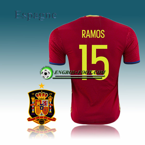 Engros-foot: Maillot Foot Equipe de Espagne Domicile 2016/17 - RAMOS 15