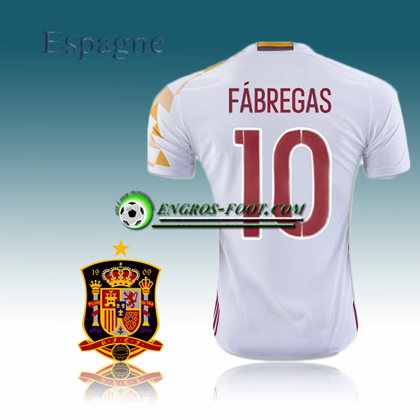 Engros-foot: Maillot Foot Equipe de Espagne Exterieur 16-17 - FABREGAS 10