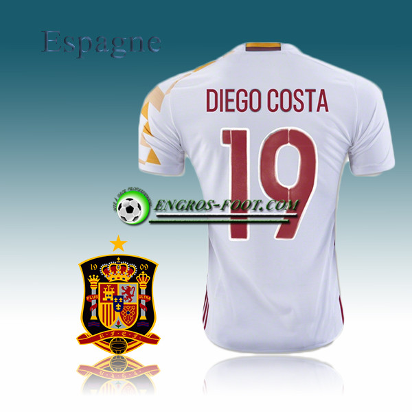 Engros-foot: Maillot Foot Equipe de Espagne Exterieur 2016 17 - DIEGO COSTA 19