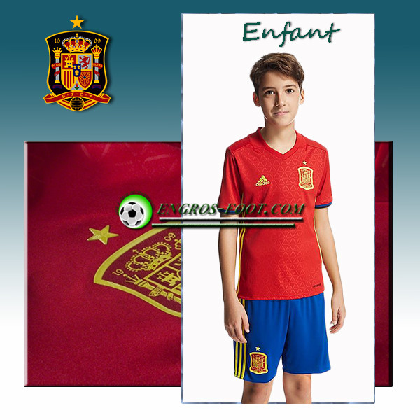 Engros-foot: Maillot de Foot Enfant Espagne Domicile 2016-2017 Thailande