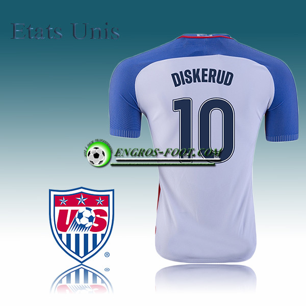 Engros-foot: Maillot Foot Equipe de Etats Unis Domicile 16/17 - DISKERUD 10