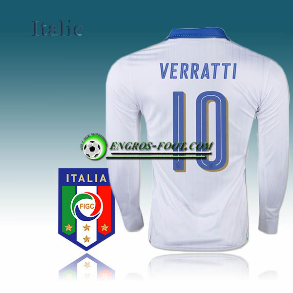 Engros-foot: Maillot Manche Longue Foot Italie Exterieur 2016 2017 - VERRATTI 10